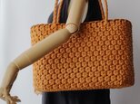 花結び編みの大きなかご 【受注製作】