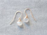 moonstone large hook earringsの画像