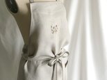 【Bistro】リネンツイル手刺繍エプロン