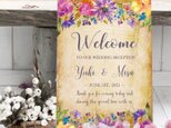 〜velvet flower〜パネル加工印刷ウェルカムボード結婚式の画像