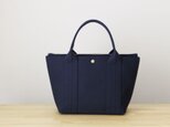 【受注製作】bag in bag 付き帆布トートＭ（ダークネイビー)の画像