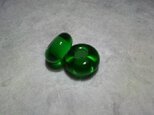 透明緑～とんぼ玉　小玉4個の画像