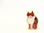 猫ブローチ（まめ）