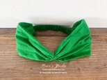 緑 リトアニア リネン ターバン ヘアバンド♪