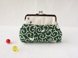 唐草ねこのポケット付き親子がま口