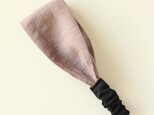 〈受注生産〉やわらかいリネンのヘアバンド(スモーキーピンク)の画像