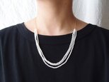 【K14gf・受注制作】パール３連ネックレス … rice pearl／Large