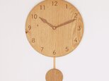 木製 振り子時計 丸型 楢材18