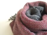 手織りカシミアストール・・あずき