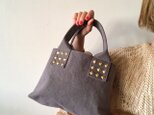 canvas tote bag mini (gray)の画像