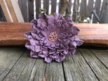 革花のブローチピン(パール) 2Lサイズ  薄紫の画像