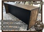 hotaru 男前家具 キッチンカウンター キャビネット 棚 店舗 作業台 大人気 お洒落 オーダー可 天然木 無垢材