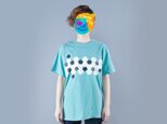 サッカーボールの展開図　プリントTシャツ　ユニセックスS〜XLサイズの画像