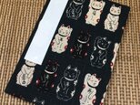 黒色 招き猫柄/御朱印帳の画像