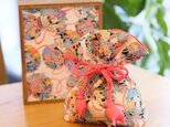 【贈答用】めでた尽くしの幸せ巾着 小サイズ 桐の飾り箱付の画像