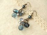 Pierces or Earrings  フローライト　淡水パール（P0793）の画像