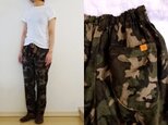【受注制作】迷彩ptリネン　ゆるりパンツ