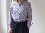 ストライプベーシックシャツ "navy × white stripe "　/size:2の画像