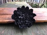 革花のヘアゴム 2Lサイズ ブラックbの画像