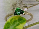 深緑の煌めき＊グリーンガーネットK14ring