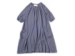 gathered one-piece (gray navy)の画像