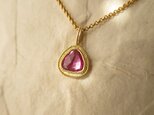 【Ｍ】様　オーダー品　K18　Pink Sapphire　Pendant　Necklaceの画像