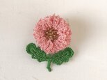 flower brooch B - ピンクの画像