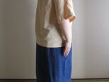 綿麻半袖ブラウスの画像