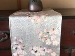 ヴィンテージ着物 タペストリー  桜 ほどなく満開ですか（再出品してみました）の画像