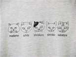 【L】猫ファイブ　Tシャツ　レディースの画像