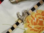 真鍮ブラス製　古事記の神の使い神鶏帯留　着物浴衣の帯締・チョーカー飾りにの画像