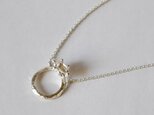 Herkimer diamond baby ring necklace(sv) ハーキマーダイヤモンド★ベビーリング★ネックレス