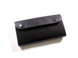 【受注生産品】フラップ長財布 ～栃木ブラックサドル オールブラック～の画像
