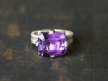 古代スタイル＊天然アメジスト　指輪＊9号　SV