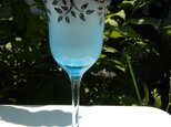 こかげ　ワイングラス　水色×紫　（1個）の画像