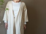 Organic Cotton 7分袖はおり【天竺生成り色ニット】の画像