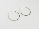 【SV930】銀月ピアス／M　フープ　シルバー　華奢　シンプル　silver