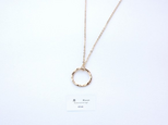 【14kgf】月ネックレス / 槌目 / S（40cm）ゴールド　チェーン　華奢　シンプル