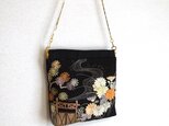 ＊現品限り＊ 古布　刺繍帯のショルダーバッグ　no1の画像