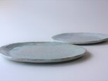 松灰釉オーバル平皿の画像