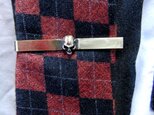 真鍮ブラス製　ミニスカル/ドクロ型ネクタイピン(タイバー)1個　ネクタイ・ポケットの飾りにの画像