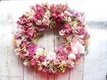 ピンク系のナチュラルドライフラワーリース!Atelier kouan