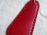 革製ミニ靴べら（赤色）の画像
