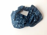 絵のぼうし "maruhane-embroidery" ｜TURBAN c/# BLUEの画像