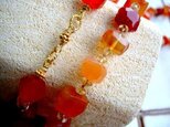 ころころカーネリアンのミディアムネックレス