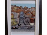 額付き絵「ポルトガルの街並み」の画像
