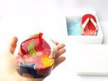 受注製作★お守り下駄☆桜と豆☆縁起物の画像