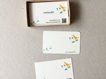 葉っぱと鳥の名刺 ショップカード メッセージカード 50枚の画像