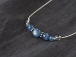 Blue Short Necklace（カイヤナイト×アイスクォーツ）の画像