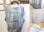 再販×8 気球に乗ってどこまでも❤️青空と気球の丸型チュニックTシャツ(サイズフリー L〜 L L)の画像